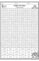 Vorschau - Arbeitsblätter - Under the Sea - Word Search - Seite 1