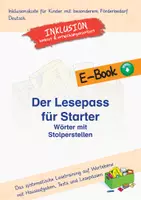 Vorschau - Arbeitsblätter - Sparpaket: Lesepass für Starter – Wörter mit Stolperstellen - Seite 1