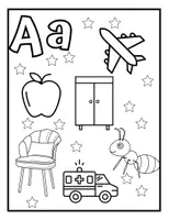 Aperçu - Autre type de ressources - ABC Alphabet coloring pages / Beginning Sounds - Page 1
