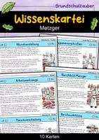 Vorschau - Stationenlernen - Metzger - Wissenskartei - Berufe - Deckblatt