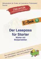 Vorschau - Arbeitsblätter - Sparpaket: Lesepass für Starter – Wörter mit Stolperstellen - Deckblatt