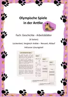 Vorschau - Arbeitsblätter - Arbeitsblätter zum Thema Olympische Spiele in der Antike - Deckblatt