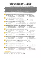 Vorschau - Arbeitsblätter - Quiz: Sprichwörter und Redewendungen - 10 Fragen - Seite 1