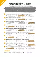 Vorschau - Arbeitsblätter - Quiz: Sprichwörter und Redewendungen - 10 Fragen - Seite 2