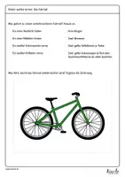 Vorschau - Arbeitsblätter - Das verkehrssichere Fahrrad – malen und ankreuzen - Seite 1