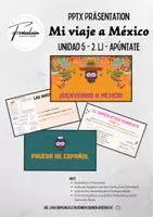 Vorschau - Präsentationen/Tafelbilder - Präsentation U5A2 - Mi viaje a México - Deckblatt