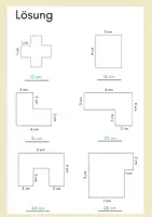 Vorschau - Arbeitsblätter - Zusammengesetzte Flächen 4. Klasse (Umfang, Fläche berechnen) - Seite 3
