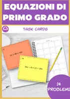 anteprima - Esercizi - Equazioni di primo grado task cards - Pagina di copertina