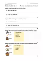 Vorschau - Arbeitsblätter - Klassenarbeit Sachrechnen/ mit Größen rechnen - Deckblatt