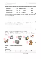 Vorschau - Arbeitsblätter - Klassenarbeit Sachrechnen/ mit Größen rechnen - Seite 2