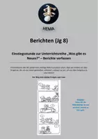 Vorschau - Unterrichtsreihen - Bericht (Jg 8): 1. Vom lokalen Ereignis zum Leser - Deckblatt