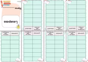 Vorschau - Arbeitsblätter - Lesepass Anfänger - Seite 1