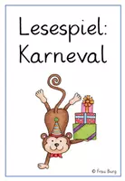 Vorschau - Spiele - Lesespiel Karneval - Deckblatt