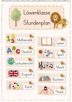 Vorschau - Präsentationen/Tafelbilder - Löwenklasse Stundenplan - Deckblatt