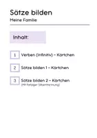 Vorschau - Fördermaterial/Inklusion - Sätze bilden: Meine Familie - Kärtchen - Seite 1