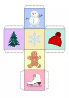 Vorschau - Spiele - Winter DIY Würfel zum selbst basteln - 3. Klasse - DaZ/DaF - Seite 1