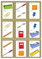 Vorschau - Stationenlernen - School Supplies - I have - who has - School Things - School Items - Seite 2