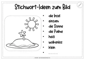 Vorschau - Präsentationen/Tafelbilder - Stichwortkarten für Bildergeschichten | Sommer | Tafelmaterial - Seite 3