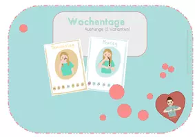 Vorschau - Arbeitsblätter - Materialpaket - Wochentage - Gebärdensprache - Seite 1