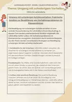 Vorschau - Anderer Materialtyp - Umgang mit schwierigen Schülerverhalten: Praktische Ansätze zur Bewältigung - Deckblatt