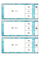 Vorschau - Spiele - Zahlenraum 30 Klammerkarten Subtraktion mit und ohne ZÜ - Seite 1