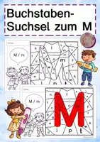 Vorschau - Arbeitsblätter - Buchstaben - Suchsel zum Buchstaben M - Deckblatt