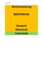Vorschau - Arbeitsblätter - Beistrichsetzung Überprüfung (3 Gruppen) - Deckblatt