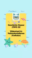 Vorschau - Klassenarbeiten - Geschichte Klausur Q2 (EWH) - Widerstand im Nationalsozialismus (Karikatur) - Deckblatt