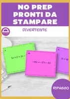 anteprima - Esercizi - Equazioni di primo grado task cards - Pagina 1