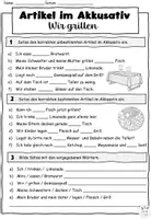 Vorschau - Arbeitsblätter - Übung "Artikel im Akkusativ" Wir grillen - DaZ / DaF / Deutsch - Seite 2