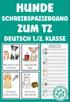 Vorschau - Arbeitsblätter - Hunde Schreibspaziergang zum tz Deutsch 1. Klasse, 2. Klasse - Deckblatt