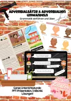 Vorschau - Stundenentwürfe - Adverbialien und Adverbialsätze umwandeln - ganze Unterrichtsstunde! - Deckblatt