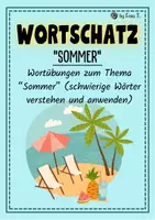 Vorschau - Arbeitsblätter - Wortschatz Begriffe "Sommer" (DAZ) - Deckblatt