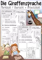 Vorschau - Arbeitsblätter - Giraffensprache / gewaltfreie Kommunikation (Gfk) - Arbeitsblätter - Deckblatt