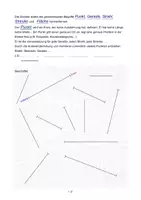 Vorschau - Stundenentwürfe - Punkt, Gerade, Strahl und Strecke - Seite 1