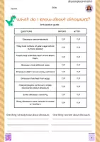 Vista previa - Hojas de trabajo - Anticipation guide DINOSAURS 🦖 - página 1