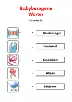 Vorschau - Arbeitsblätter - Wortschatz A1/A2/B1: Baby - Deckblatt