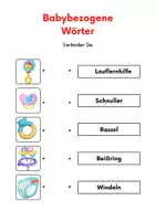 Vorschau - Arbeitsblätter - Wortschatz A1/A2/B1: Baby - Seite 2