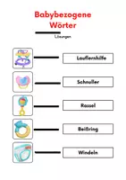 Vorschau - Arbeitsblätter - Wortschatz A1/A2/B1: Baby - Seite 3