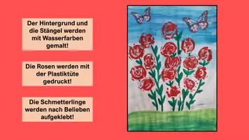 Vorschau - Mal- und Bastelvorlagen - Mein Rosengarten - Drucktechnik mit Plastiktüte - Seite 3