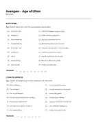 Aperçu - Feuilles d'exercices - Avengers - Age of Ultron (fiches de travail en anglais sur le film) - Page 1
