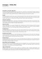 Aperçu - Feuilles d'exercices - Avengers - Infinity War (fiches de travail en anglais sur le film) - Page de couverture
