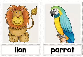 Vorschau - Arbeitsblätter - Zoo animals flashcards wordcards wild animals - Seite 3