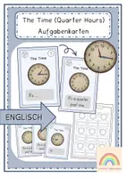 Vorschau - Arbeitsblätter - The Time - Aufgabenkarten (Quarter Hours) - Deckblatt
