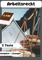Vorschau - Arbeitsblätter - Arbeitsrecht Wirtschaft Grundwissen: Texte + Aufgaben - Deckblatt