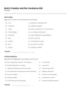 Aperçu - Feuilles d'exercices - Butch Cassidy and the Sundance Kid (fiches de travail en anglais sur le film) - Page 1