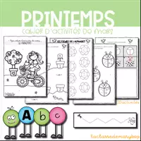 Aperçu - Jeux - Cahier d´activités de mars - Le printemps - Page de couverture