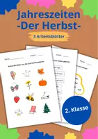 Vorschau - Arbeitsblätter - Der Herbst - 2. Klasse - Sachunterricht - Deckblatt