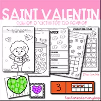 Aperçu - Jeux - Cahier d´activités - Février - La Saint Valentin - Page de couverture