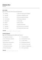 Aperçu - Feuilles d'exercices - Chicken Run (fiches de travail en anglais sur le film) - Page 1